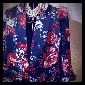 Floral Silky Blazer